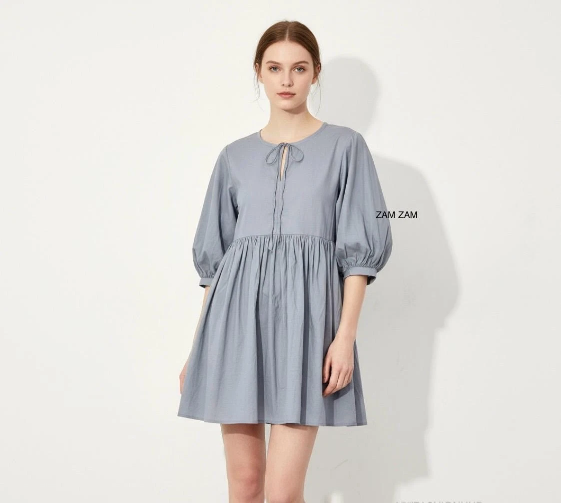 Boho Indian Cotton Summer Dress for Women Comfy Mom Outfit Travel Wear