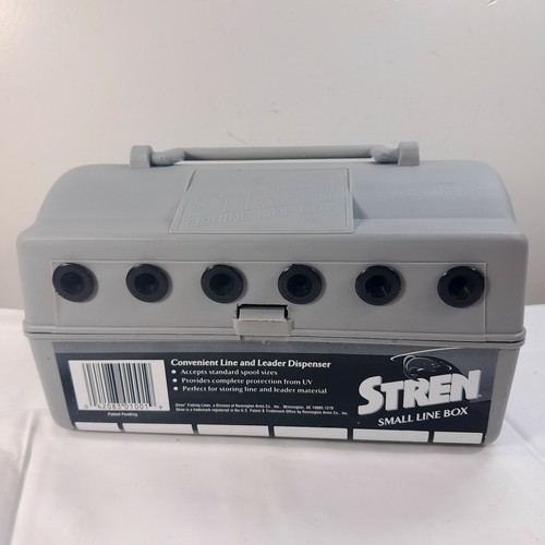 Stren Fishing Line Box small spool leader dispenser grey gray plastic Vintage