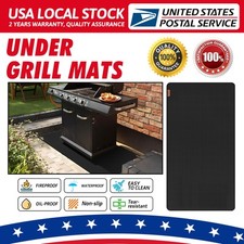 76X51 inches Under Grill Mats for Outdoor Easy to Clean Reusable for Deck New