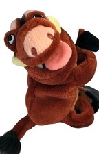 Pumbaa Lion King Plush Stuffed Animal Toy Hook Loop Hangs Walt Disney World 10"