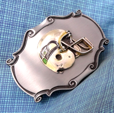 Seattle Seahawks Belt Buckle 1970s NFL Football Fanwear Vtg