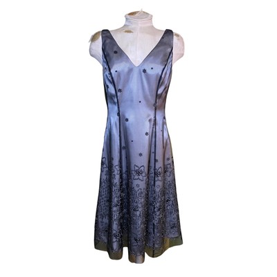 Adrianna Papell Boutique Cocktail Dress Size 8 Grey NWT