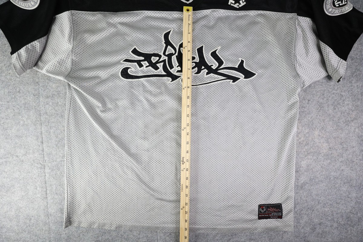 Tribal Gear Shirt Mens 2XL Black Gray Mesh Jersey Streetwear