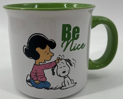 Peanuts -Snoopy and Lucy Be Nice Camp Mug