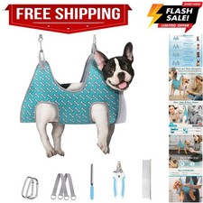 Dog Grooming Hammock Harness for Dogs Cats, Relaxation Pet Nail Clipper Hammo...