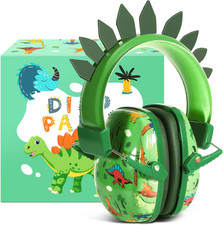 Kids Dinosaur Noise Cancelling Earmuffs Ages 1-12 Hearing Protection Headphones
