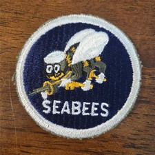 ORIGINAL CUT-EDGE WW2 NAVY CONSTRUCTION BATTALION SEA BEE PATCH