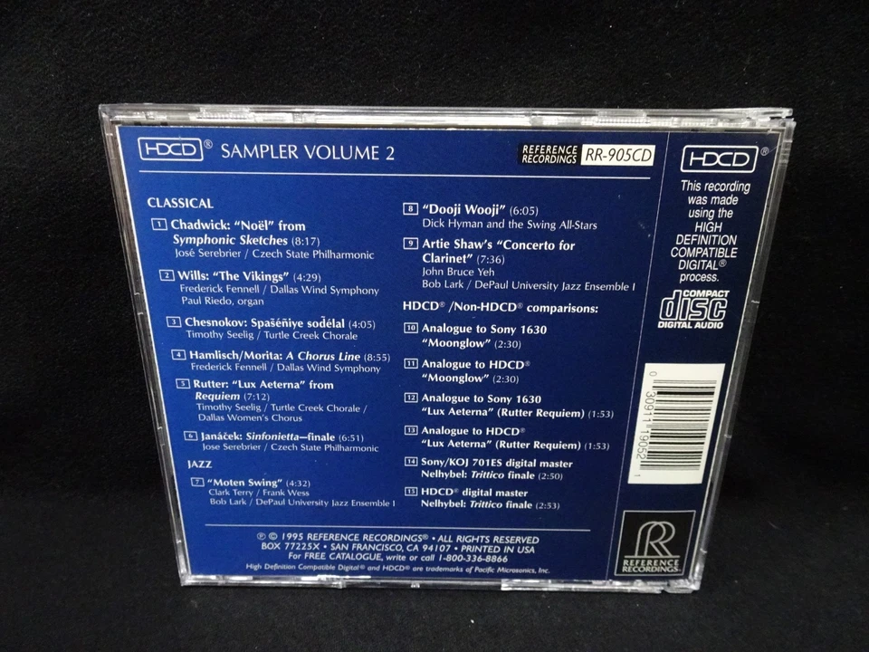 Various - Hdcd Sampler Volume 2 - REFERENCE RECORDINGS - NM - ORIGINAL CASE! - Image 3 of 4