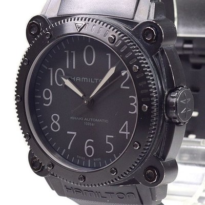 Hamilton men s Khaki Navy Below Zero Auto Titanium watch H785850 100ATM water