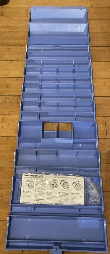 NOS NEW ROLYKIT Deluxe S-11 Blue Sewing Crafts Hobbies Toolbox Fishing Tacklebox - Image 4 of 4