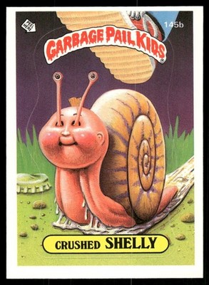 Crushed Shelly 1986 Garbage Pail Kids Topps Sticker Card #145b (NM)