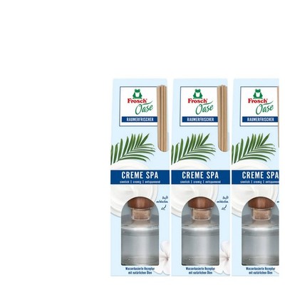 3x Frosch Oase Raumerfrischer Raumduft Creme Spa | sinnlich cremig pudriger Duft