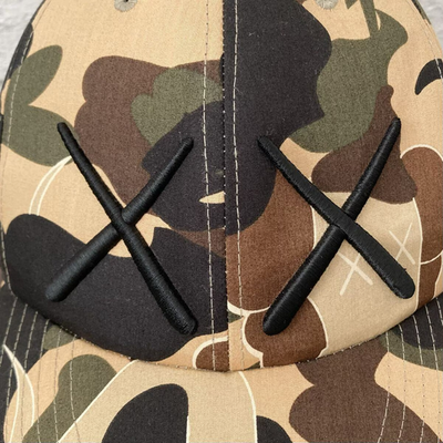 BAPE × KAWS BENDY 1st Camo Yellow Hat Cap a bathing ape NIGO Size