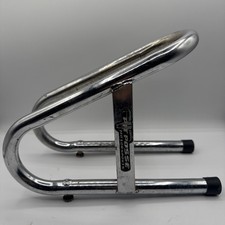Pit Posse Motorcycle Universal Removable Wheel Chock Chrome Color 5” Wide