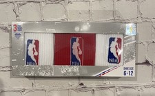 NWT NBA LOGO 3 PACK MEN’S CREW SOCKS New in Gift Box shoes 6-12