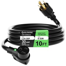 10FT Welder Adapter Extension Cord, NEMA L14-30P to 6-50R, 30 Amp 4-Prong to ...