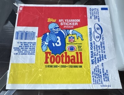 1985 Topps Football NFL Empty Wax Wrapper GET EVERY 4TH FREE