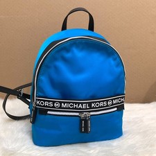 MICHAEL KORS Sporty Bright Blue Nylon KENLY Medium Backpack Handbag NWOT