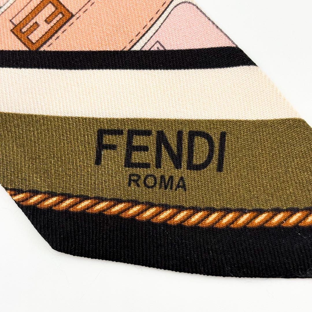 FENDI Rappy 100% Silk Scarf　120cm*5cm thumbnail 7