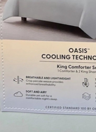Koolaburra by UGG Cooling Technology King Comforter Set Temperature Regulating - Picture 4 of 5