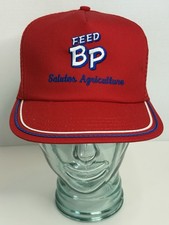 ๐ฝ Vintage BP Feed Salutes Agriculture Hat, Snapback Farm Cap, Red, Made In USA