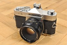 Konica FTA 35mm SLR Film Camera Hexanon AR 52mm f1.8 Lens, Meter works