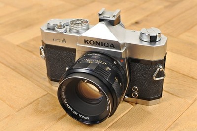 Konica FTA 35mm SLR Film Camera + Hexanon AR 52mm f1.8 Lens, Meter works