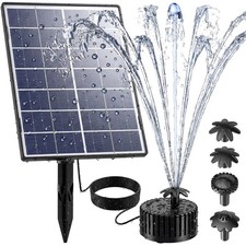 AISITIN Solar Water Foutain Pump 4.5W DIY Glass Panel Powered Black