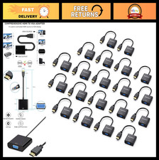 20 Pack HDMI to VGA Adapter, Gold-Plated Converter for PC, Laptop, Projector  M