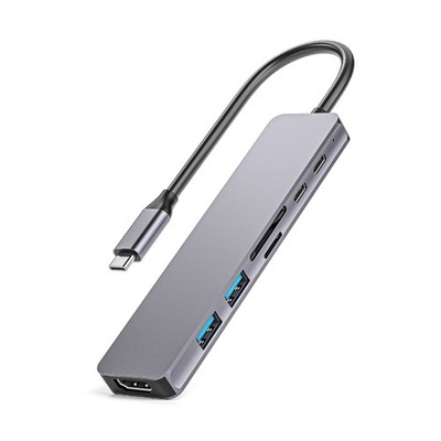Multi Function Type C Hub Adapter, USB3.0, PD100W Charging for Home Theater