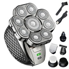 9D Bald Head Shavers Electric Shaver Cordless Wet Dry Rotary Razor for Men