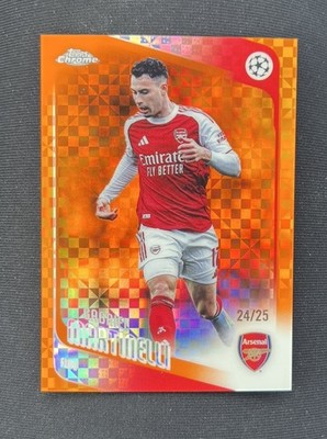 Gabriel Martinelli 2025-26 Topps Chrome Orange X Factor #/25 #19 Arsenal
