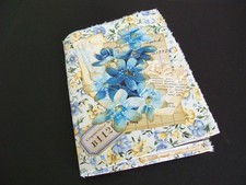 Fabric Junk Journal, Daily Planner, Scrapbook, Handmade Blank Journal 4"x5"x6"x5