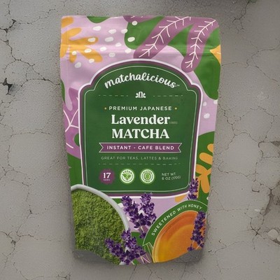 MATCHA Matchalicious Lavender 6 oz~17 Servings Exp 01/2028 Instant Cafe Blend