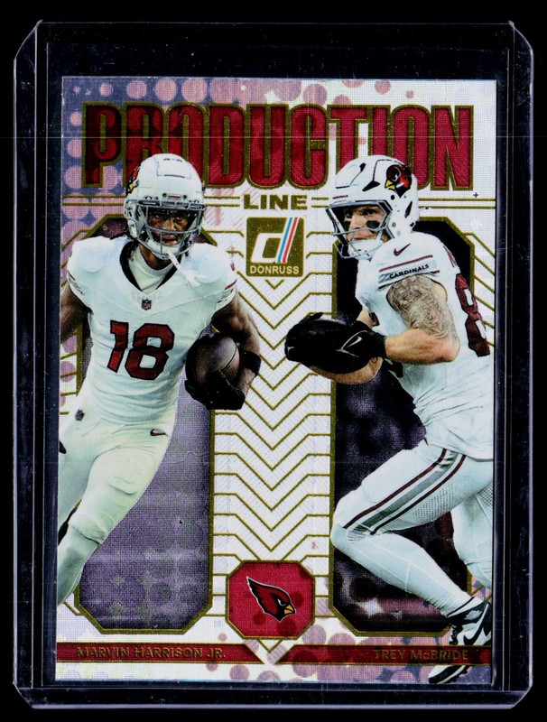 Marvin Harrison Jr. / Trey McBride 2025 Donruss #18 Production Line