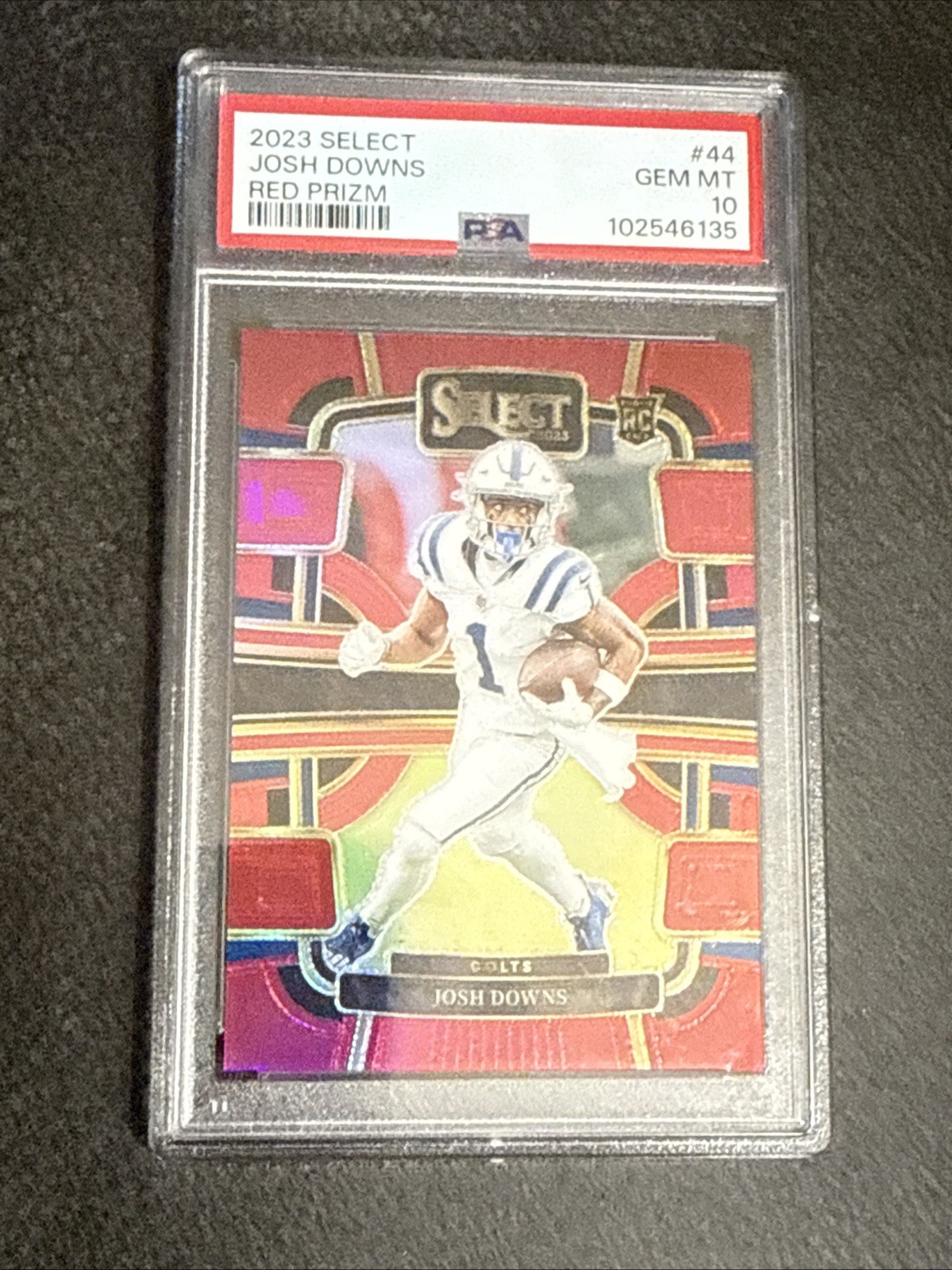 2023 Panini Select - Concourse Josh Downs #44 Red Prizm /99 (RC)