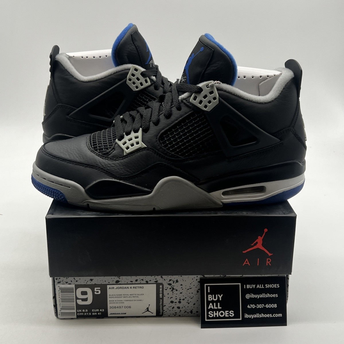 シューズ(男性用) Air Jordan4 Retro Motorsports Alternate Nike Air Jordan 4 Retro Alternate Motorsports Size 9.5-11.5