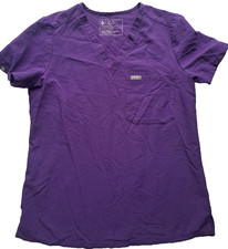 FIGS Catarina Unisex One Pocket Scrub Top Purple Size Small