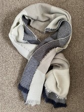 Women’s Large Scarf. Atmosphere. Pre-owned Good Condition. Grey/Navy.