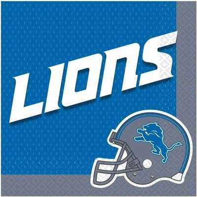 Detroit Lions NFL Pro Football Sports Theme Party Paper Luncheon Napkins