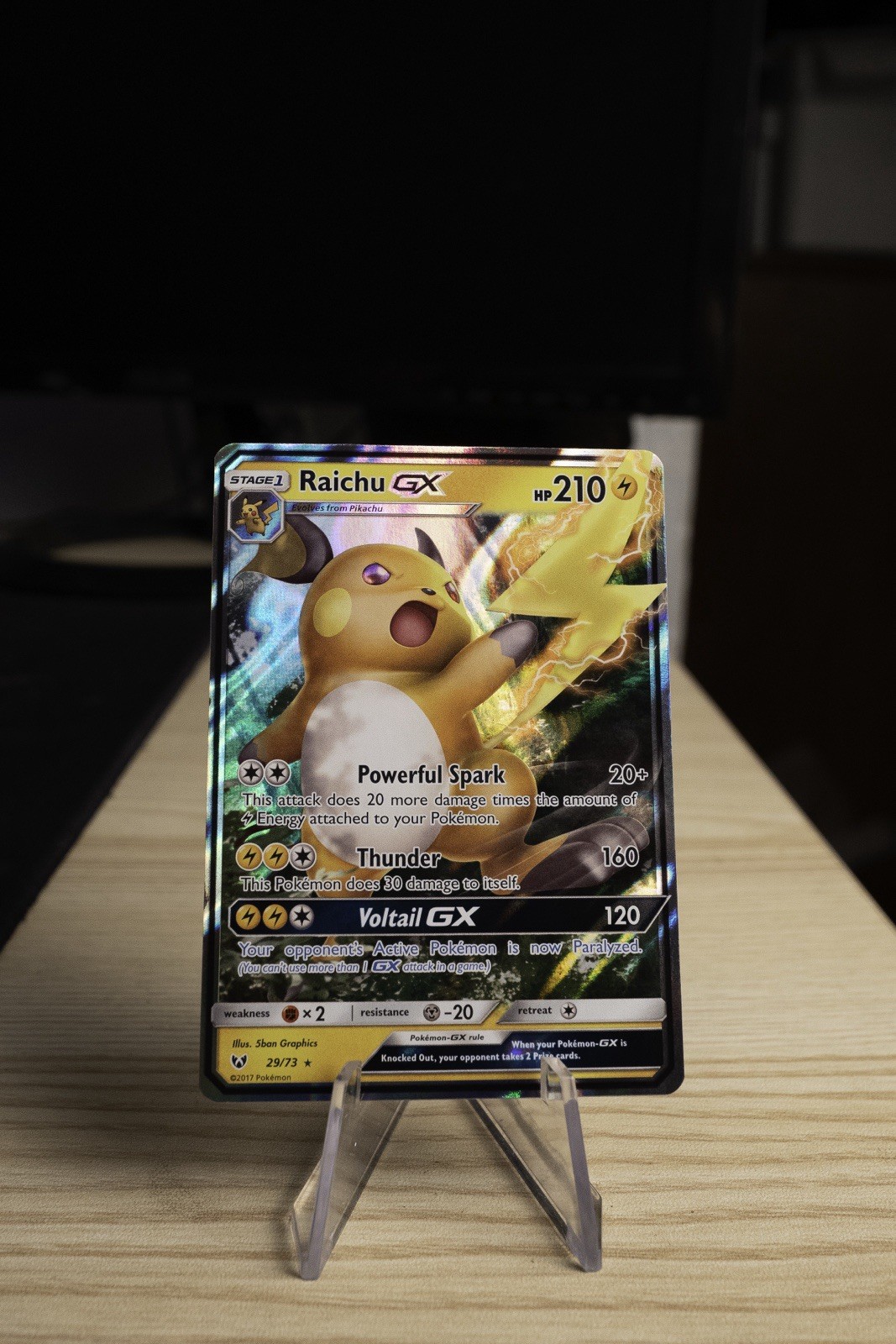Raichu GX 29/73 Shining Legends Holo - NM