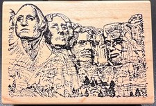 MOUNT RUSHMORE PRESIDENTS USA America Landscape B&J ART STAMPS Rubber Ju...