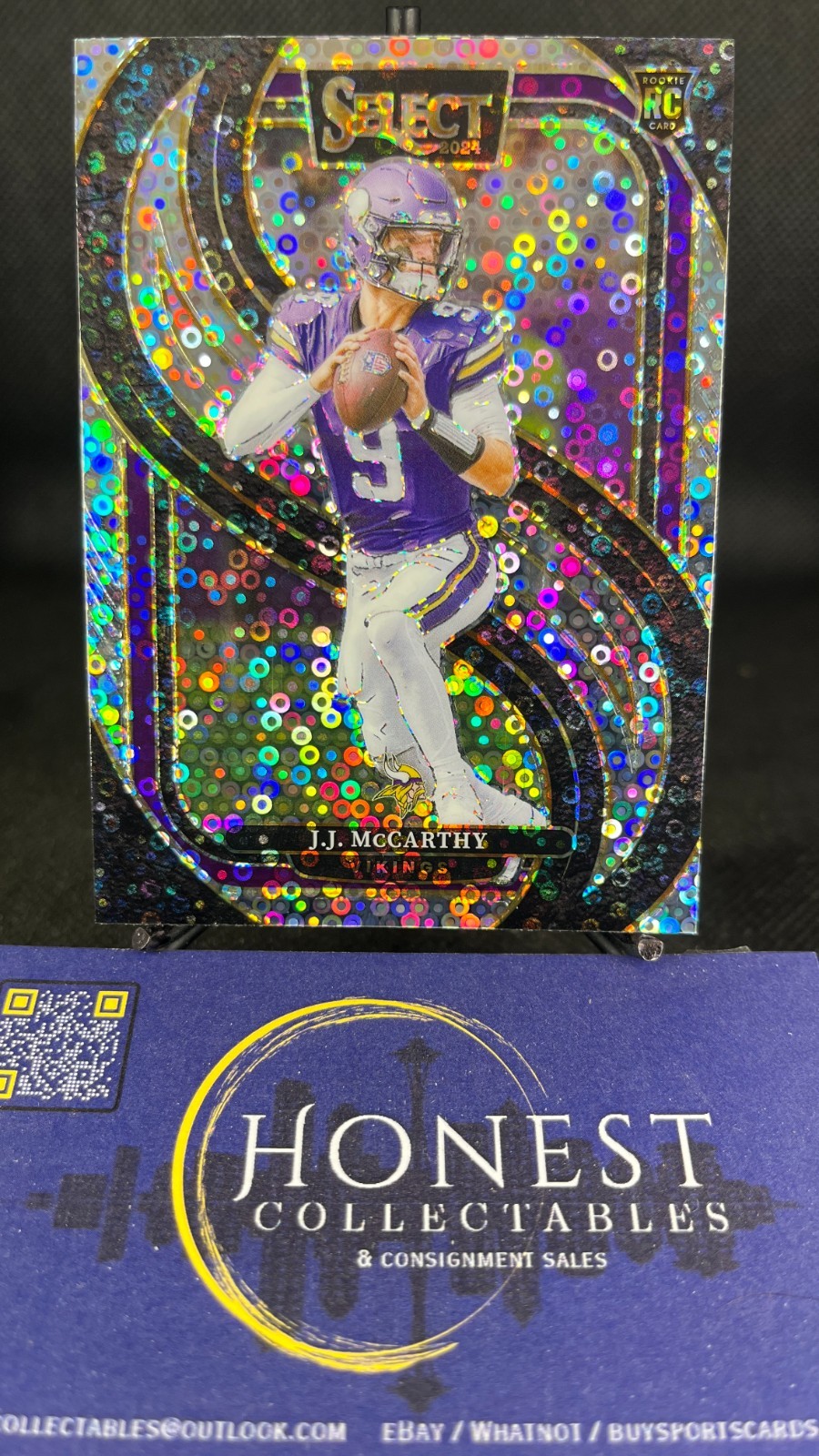 J.J. McCarthy (RC) - 2024 Panini Select Silver Disco No Huddle Prizm RC #134