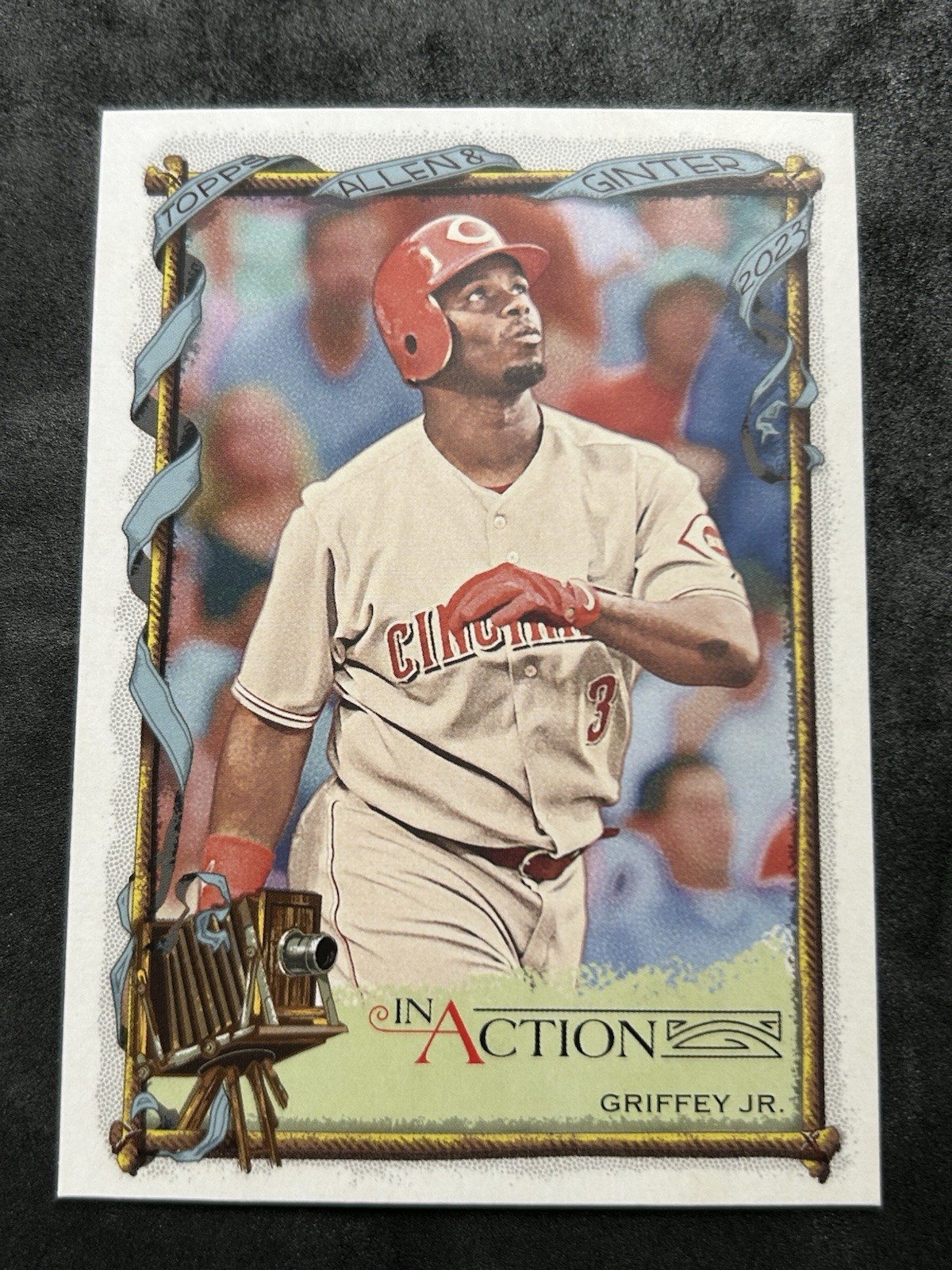 2023 Topps Allen & Ginter KEN GRIFFEY, JR. In Action #17 Reds HOF SSP