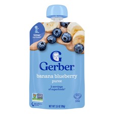 2nd Foods , Puree, Sitter, Banana Blueberry, 3.5 oz 99 g