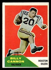 1960 Fleer #66 Billy Cannon UER RC Rookie VG/EX