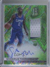 2017 Spectra Rookie Jersey Neon Green Prizm 7/49 Sindarius Thornwell Auto 01pl
