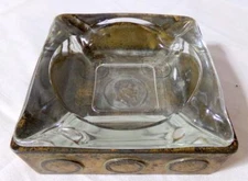 Hollywood Regency Die Cast Mid Century Modern Roman Coin Ashtray