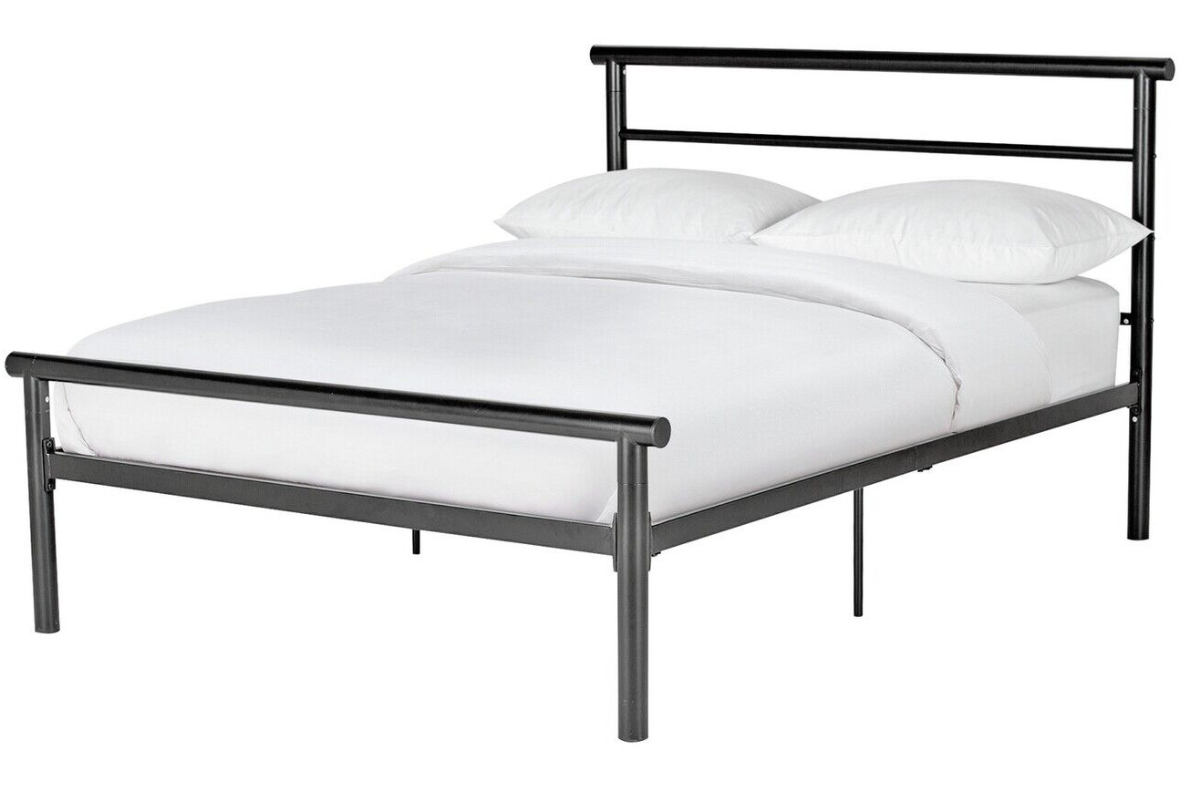 Home Avalon Small Double Metal Bed Frame Black | Sturdy Modern Bedroom Furniture