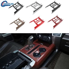 Console Gear Shift Cup Holder Frame Panel Decor Cover Trim For Ford F150 2015-20